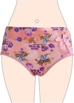 Fine Woman - Damesslip - Hoge taille - Gebloemd - 5-pack - Mix van kleuren - XXL