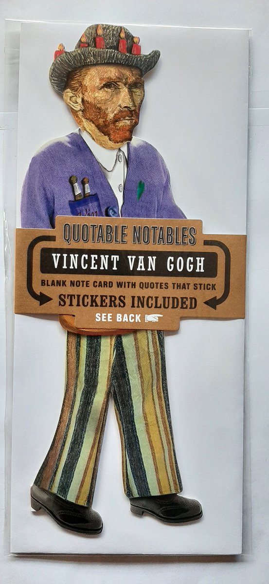 the unemployed philosophers guild vincent van gogh quotable notes bedankt wenskaart - verjaardagskaart- ansichtkaart – felicitatiekaart met Envelop