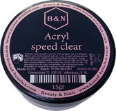 Acryl - speed clear - 15 gr | B&N - acrylpoeder  - VEGAN - acrylpoeder