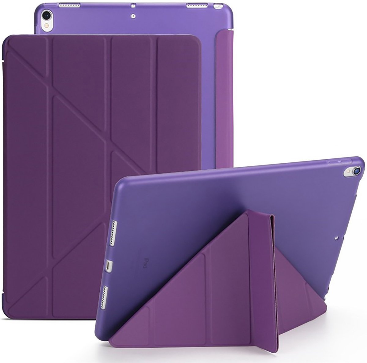 Tablet Hoes geschikt voor iPad Hoes 2019 - 7e Generatie - 10.2 inch - Smart Cover - A2200 - A2198 - A2197 - Paars