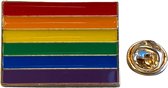 Rainbow Flag Regenboog Vlag Gay Pride Symbool Emaille Pin 3.2 cm / 2.3 cm / Multicolor