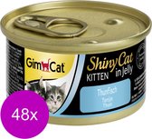 Gimcat Shinycat Kitten 70 g - Kattenvoer - 48 x Tonijn