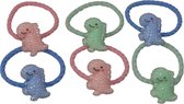 Jessidress® Elastiekjes Haarelastieken Meisjes Haar elastieken met kleine dino - Blauw/Roze/Groen