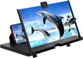AnCoSoo 12 "schermvergrootglas - 3D HD mobiele telefoon vergrootglas projectorscherm voor films, video's en games - ondersteunt alle smartphone-accessoires gadgets technische geschenken voor 