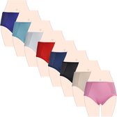 FINE WOMEN - Damesslips 3 stuks diverse kleuren met stipjes - Katoen- Maat L