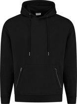 Purewhite -  Heren Relaxed Fit   Hoodie  - Zwart - Maat S