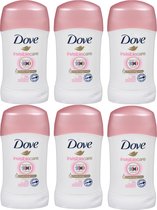 Dove Invisible Care Water Lily & Rose Scent Deodorant Vrouw 6 x 40 ml - Deo Zonder Alcohol - Met Hydraterende Creme - 48H Anti Transpirant - Antiperspirant