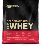 Optimum Nutrition Gold Standard 100% Whey Protein - Eiwitpoeder  - Eiwitshake / Proteine Shake - Delicious Aardbei - 4540 gram (154 shakes)