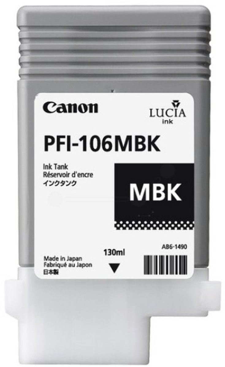 CANON PFI-106MBK inktcartridge matzwart standard capacity 130 ml 1-pack