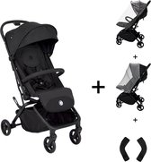 Qtus Lark Combi deal Zwart - Compacte Kinderwagen - Buggy met accessoires