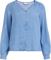 Vila VIBISTA LS TOP - Medium Blue Blue