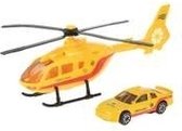 Speelgoed reddingshelikopter en auto speelset