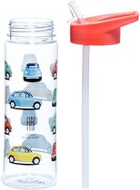 Puckator drinkfles retro fiat 500.  550ml PVC Waterfles - Retro Fiat 500