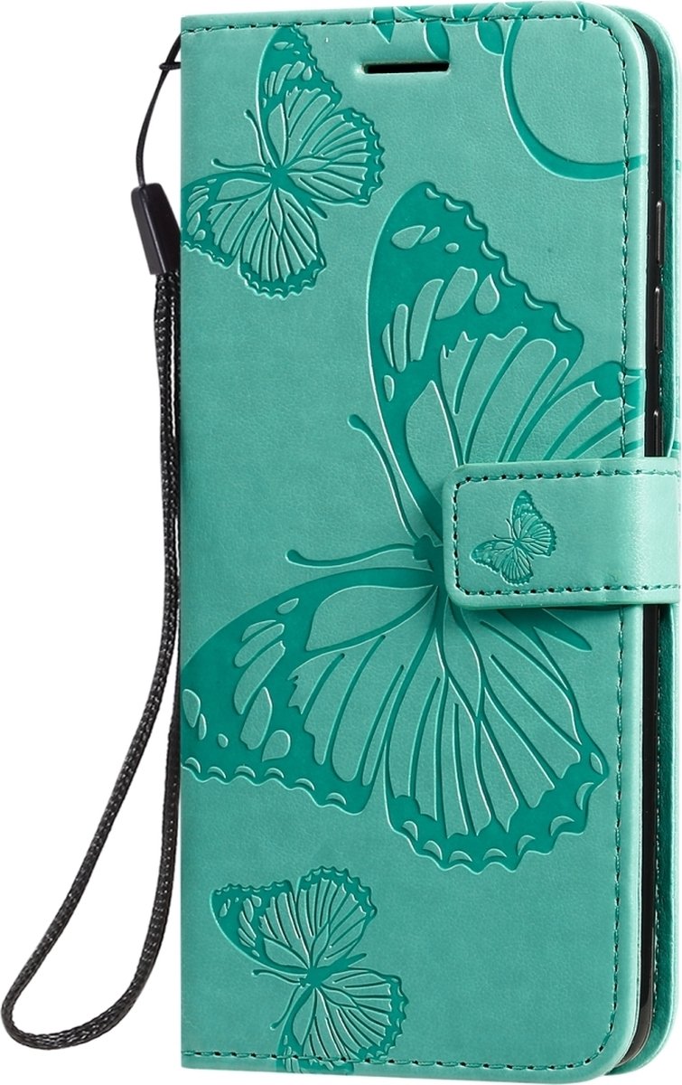 Mobigear Telefoonhoesje geschikt voor Samsung Galaxy A51 Hoesje | Mobigear Butterfly Bookcase Portemonnee | Pasjeshouder voor 2 Pasjes | Telefoonhoesje voor Pinpas / OV Kaart / Rijbewijs - Turquoise