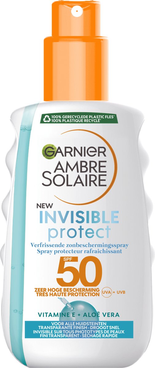 Garnier Ambre Solaire Invisible Protect Refresh Transparente  Zonnebrandspray SPF 50 -... | bol.com