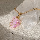 Handgemaakte Edelsteen Suncatcher - Kristal Zonnevanger Andara Obsidiaan - Goud - Huisdecoratie Raamhanger - Crystal