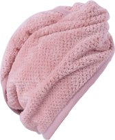Sneldrogend haarhanddoek - microvezel - kleur roze