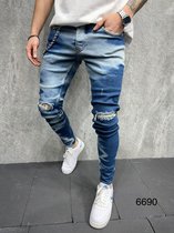 Blauw Jeans Mannen Skinny Jeans Mannen 2021 Stretch Ripped Broek Streetwear Heren Denim Jeans