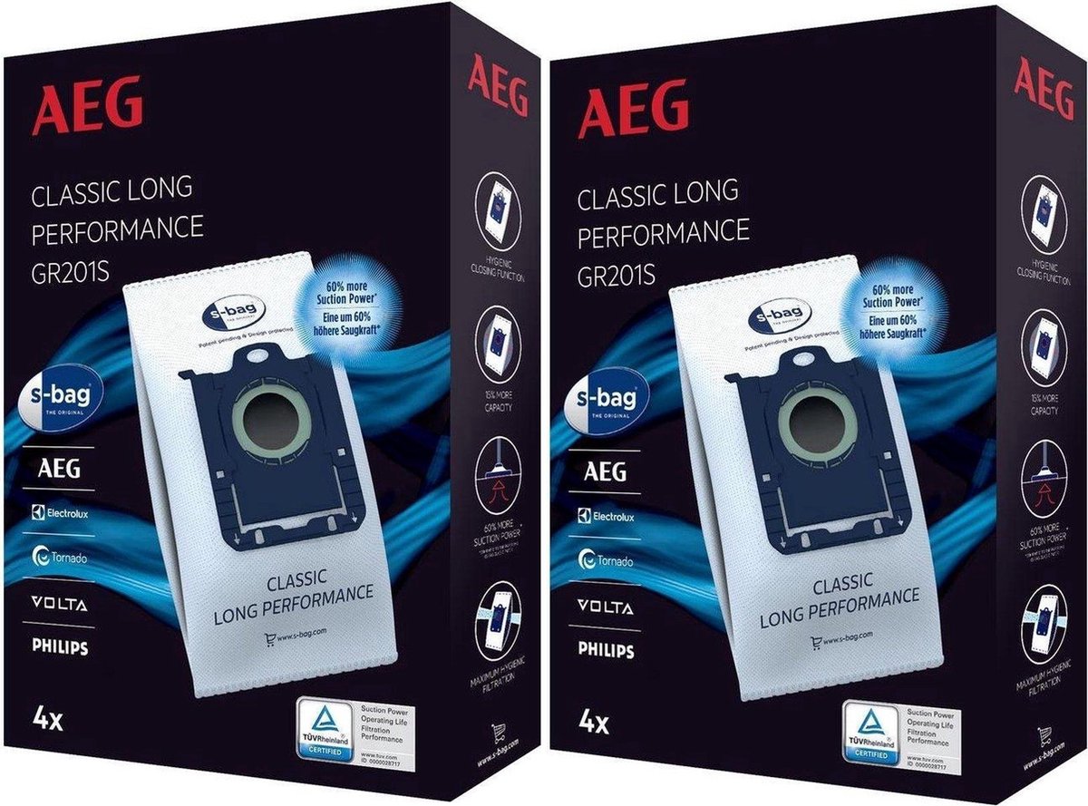 AEG ELECTROLUX Philips S-bag FC8021/03 - Stofzuigerzakken - 8 stuks