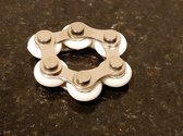 Fidget toy magic (anti stress) magische fietsketting (hand spinner, gadget, friemel speelgoed tegen verveling) WIT (cadeau idee!)