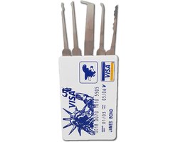 Lock Creditcard Lockpick Set - Locksmith tools – Spionenset 5-delig