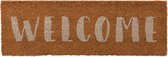 J-Line Deurmat Welcome Kokos Naturel/Wit Set van 4 stuks