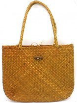Tas Geweven Stro - 33x25 cm - Lichtbruin