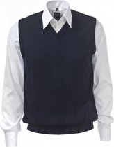 OLYMP modern fit spencer wol - V-hals - marine blauw -  Maat: L