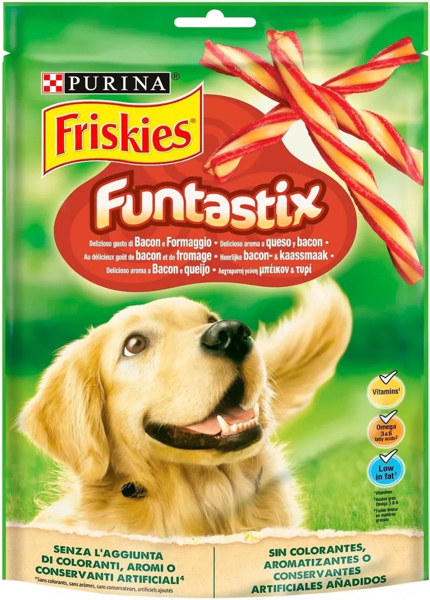 4x - Friskies Snacks Funtastix Kaas en bacon | 4x175g