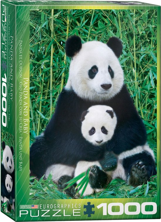 Eurographics Panda & Baby Legpuzzel 1000 stuk(s) Dieren