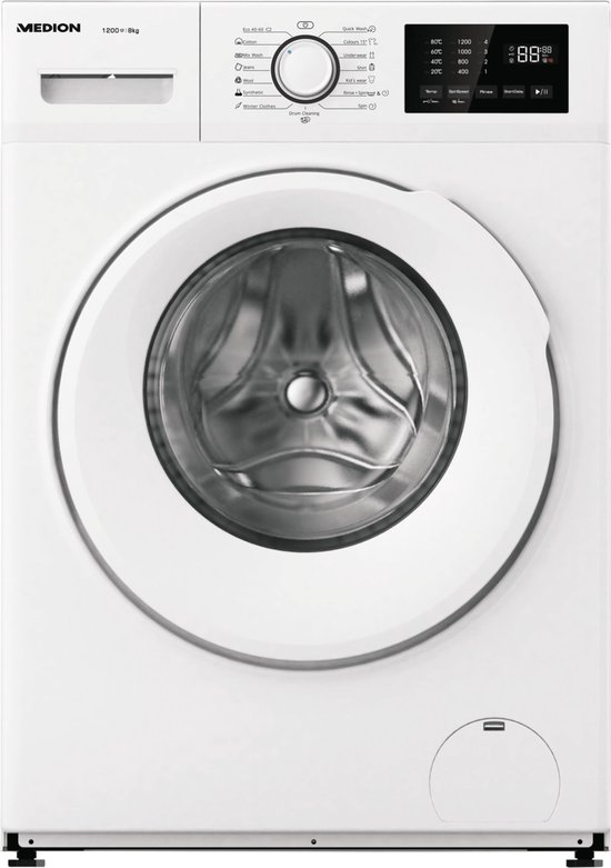 Wasmachine: Medion MD 37155 - Wasmachine - 8kg - 15 wasprogramma's - Wit, van het merk MEDION