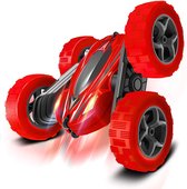 RC Stunt Car - ROOD - Hyper 4WD Twist - Radiografisch Bestuurbare Stunt Auto - Offroad - Voor Binnen en Buiten - Rijden op alle terreinen - inclusief tweede accu !