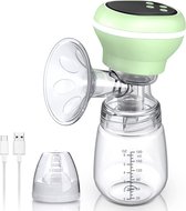 SAPULO Elektrische enkele melkpomp, oplaadbare borstvoeding pomp met LCD-display met 3 modi, 9 standen, draagbare pomp voor werk en thuis, BPA-vrij