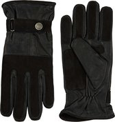 Leren handschoenen heren met stoere uitstraling model Nashville Color: Black, Size: 8.5