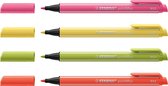 STABILO pointMax - Hardtip Fineliner - Large 0,8 mm - nylon punt - Etui Met 4 Pastel Kleuren