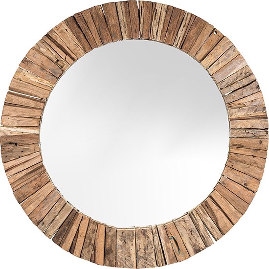 Livingfurn - Spiegels Dakota Mirror - 60x60x4 - Riverwood