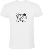 Gin-gle All The Way | Heren T-shirt | Wit | Gin tonic | Cocktail | Drink