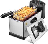 DESKI Friteuse - Frituurpan - 3 Liter - 2000 Watt - Zilver