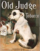 Wandbord Nostalische Reclame - Old Judge Tobacco