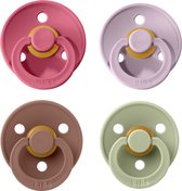 Bibs fopspeen 18+ maanden |Set 4 stuks | Sage, Peach Sunset, Coral, Woodchuck|Maat 3|T3