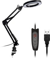 Lavazo® Loeplamp - Loeplamp Met LED Verlichting - Loeplamp Me Tafelklem - Loeplampen - Vergrootglas Met Verlichting