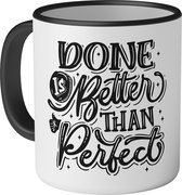Mok met tekst: Done is better than perfect - 330ml