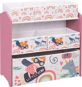 Kamyra® Boekenkast voor Kinderen - Slaapkamer, Kinderkamer, Speelgoedkast, Opbergkast - Kindvriendelijk - Hout - 63x30x60 cm - Roze