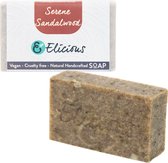 Elicious handgemaakte zeep  - Serene Sandalwood  - exfoliant  - 100 gram