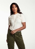Tramontana | Top met Kant | Cream | Maat L