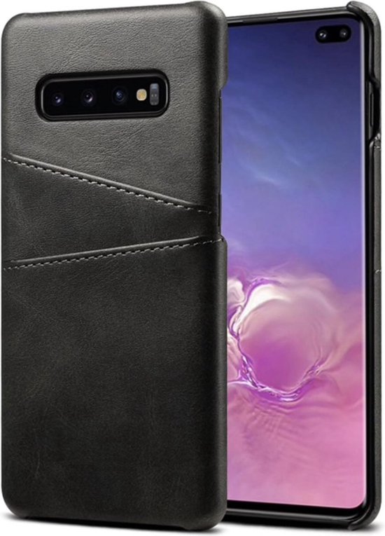 Backcover geschikt voor Samsung Galaxy S10e - Zwart - PU Leer - Pasjeshouder