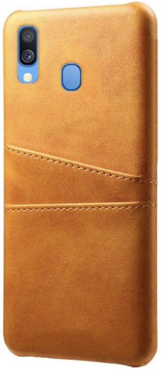 Backcover geschikt voor Samsung Galaxy A40 - Bruin - PU Leer - Pasjeshouder