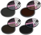 Spectrum Noir - Finesse Alcohol-proof Stempelkussens set a 4 st - bruin-hardsteen-zwart-kiezelsteen