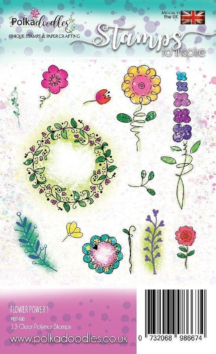 Flower Power 1 Clear Stamps (PD7490)