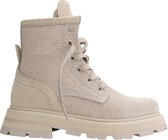 B.l.a.h Footwear Maria Veterboots - Laarzen Met Veters - Dames - Beige - Maat 40
